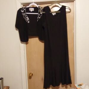 Julia Taylor Elegant Black Women's Dress Set
